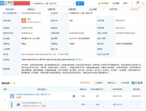 科大讯飞在大理成立智能科技公司，强化信息系统集成服务